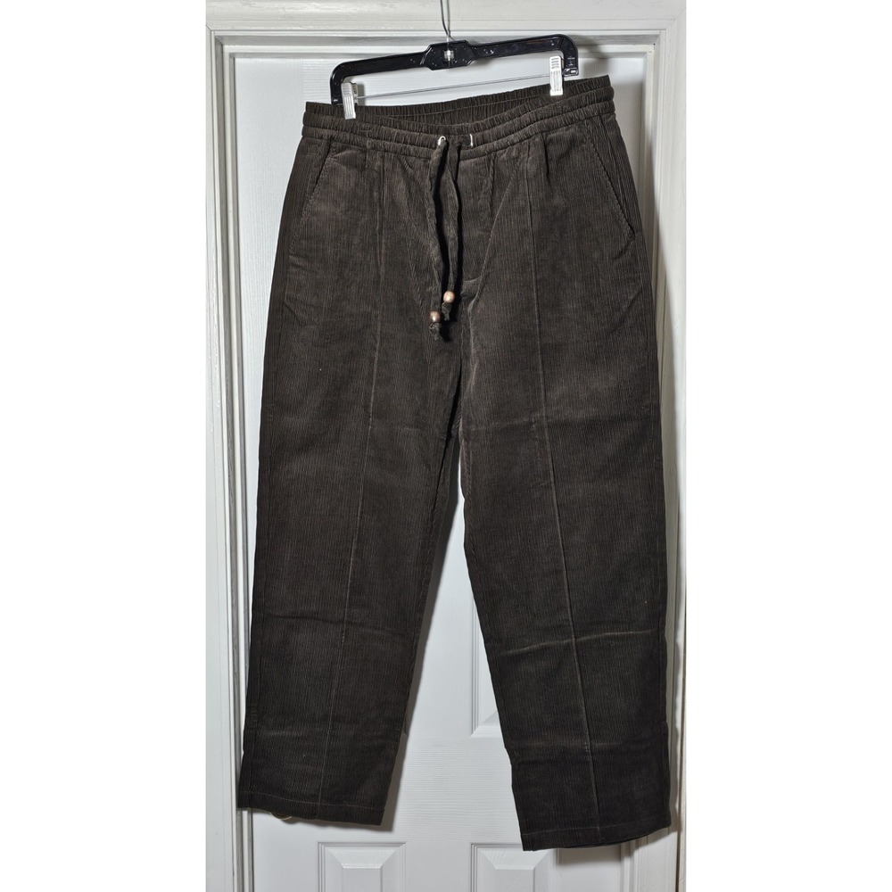 Tombolo Easy‎ Going Pants Brown Corduroy Men's Size XL Drawstring Pockets